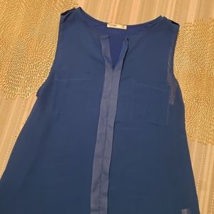 🌻 4 for 12! 🌻 Sheer Blue Sleeveless Blouse
